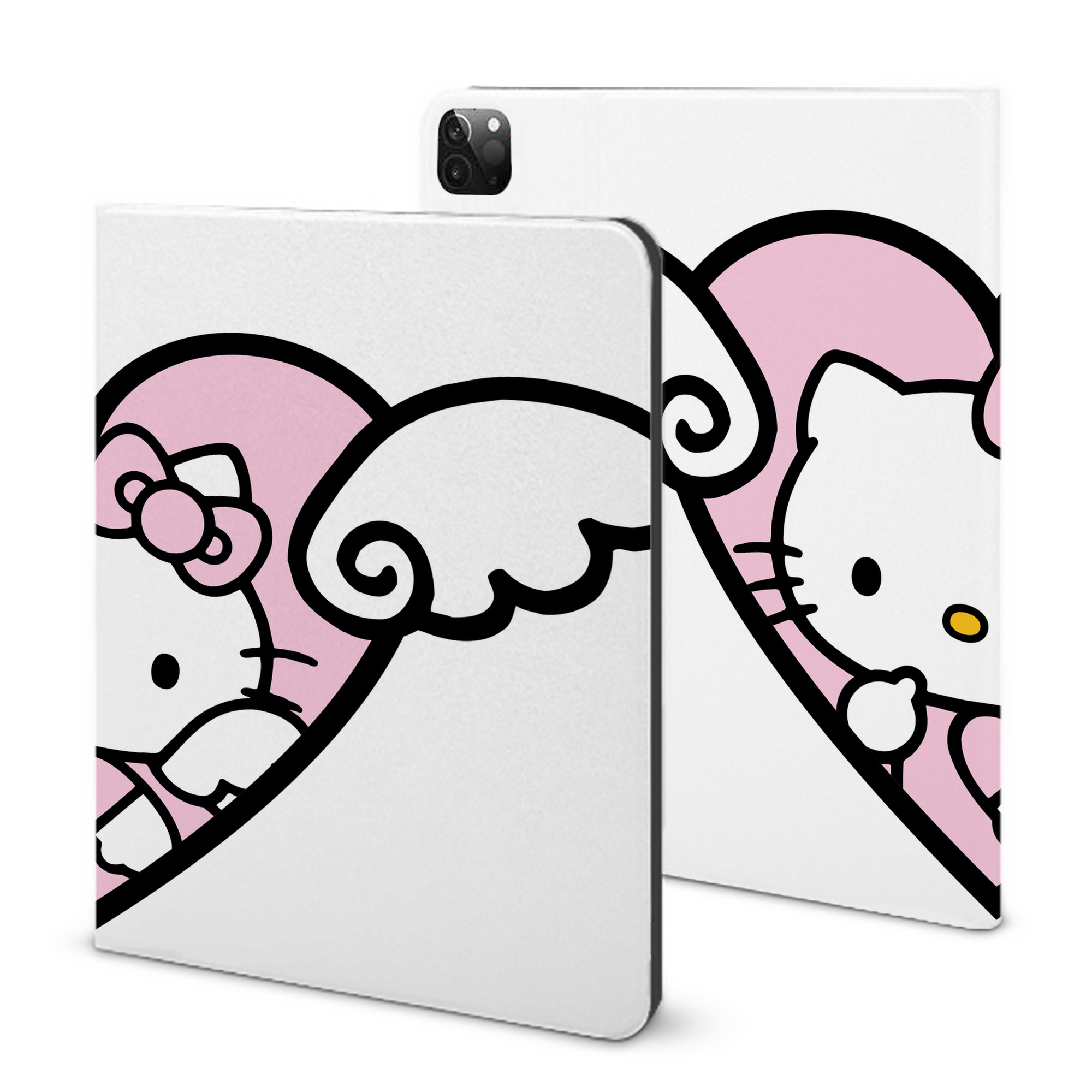 （画像用） Hello Kitty ハローキティ IPadケース ペンホルダー付き ブックスタイルデザイン
